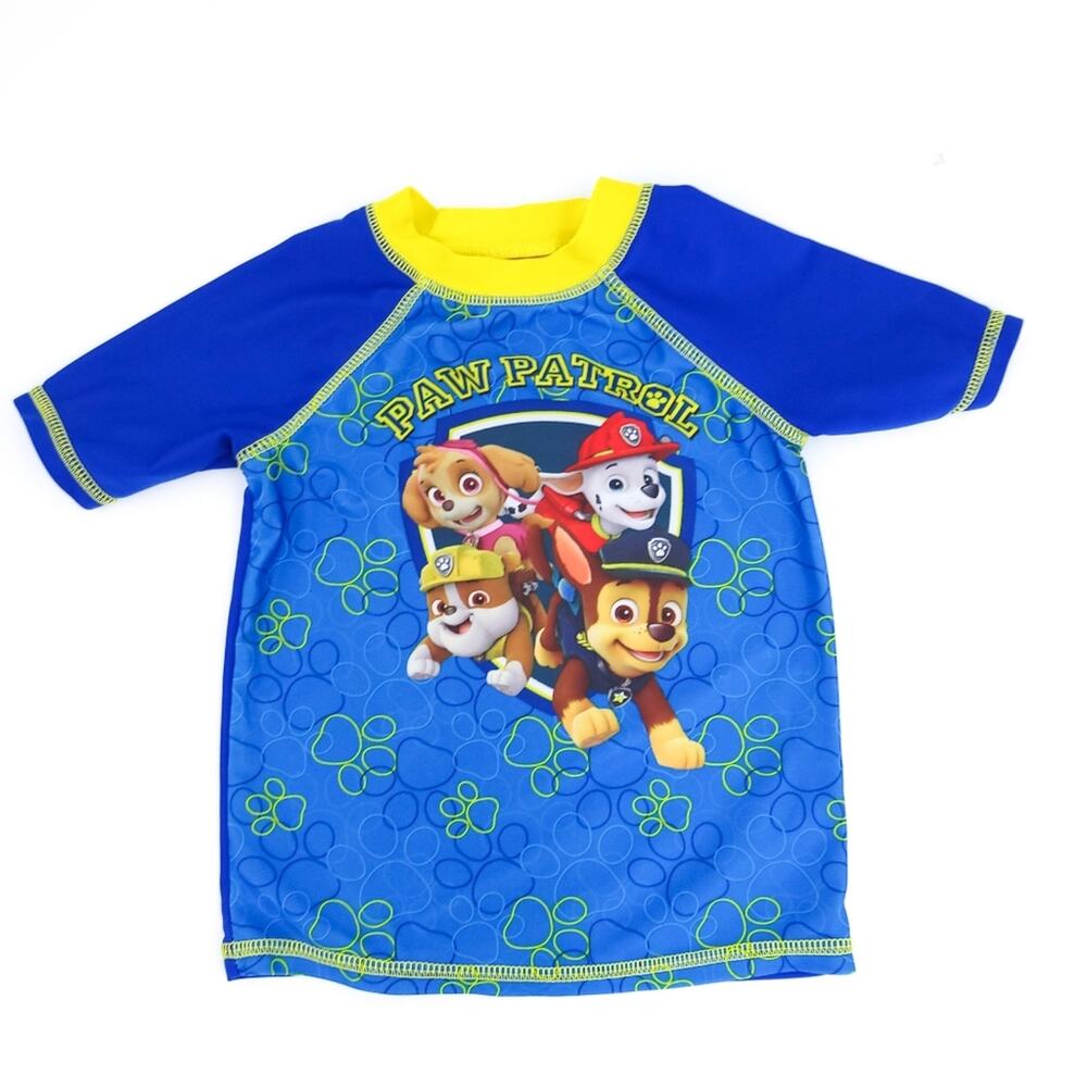 Nickelodeon Paw Patrol Rashguard Swim Top Size 2T Toddler Bathing Suit Top Sun